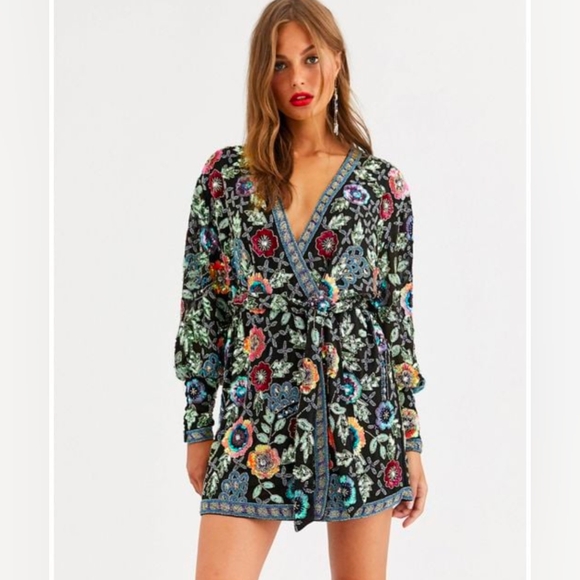 ASOS floral sequin dress jacket - Picture 2 of 5